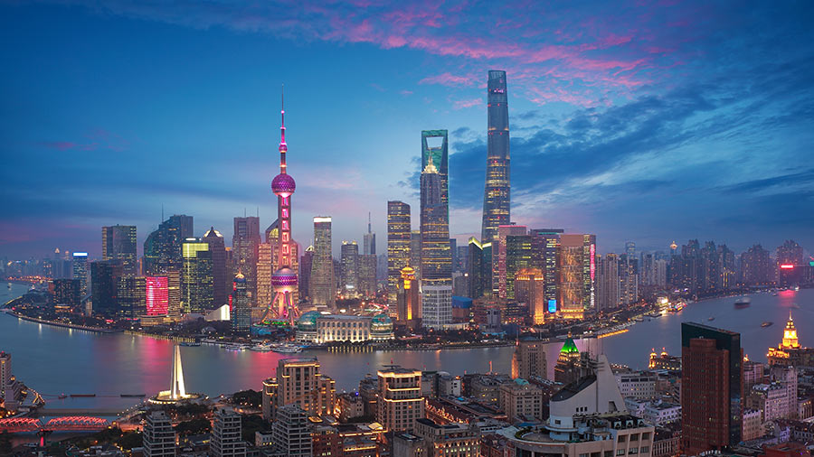 China Shanghai Malam Tenggelam