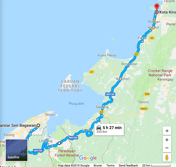 Brunei Kota Kinabalu 5 Jam
