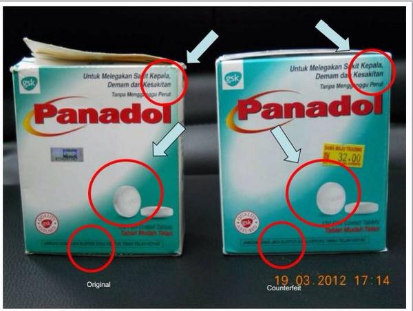 Ubat Tiruan Panadol