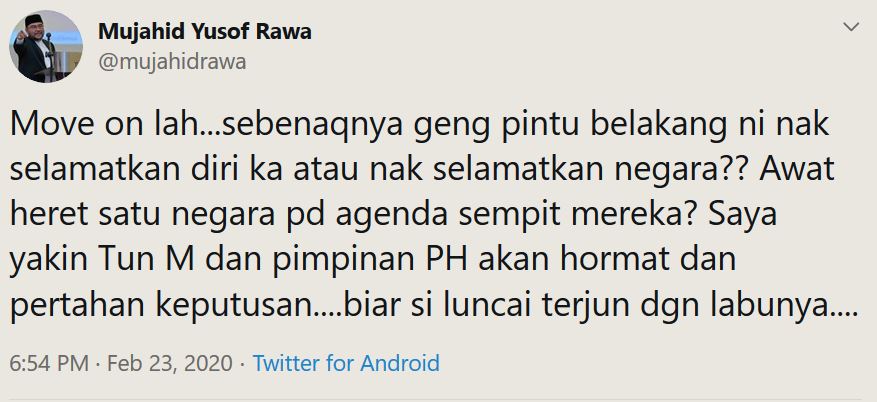 Mujahid Rawa Pintu Belakang