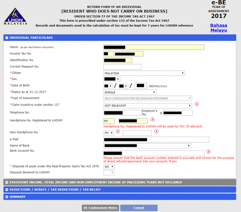 Pendaftraran Lhdn