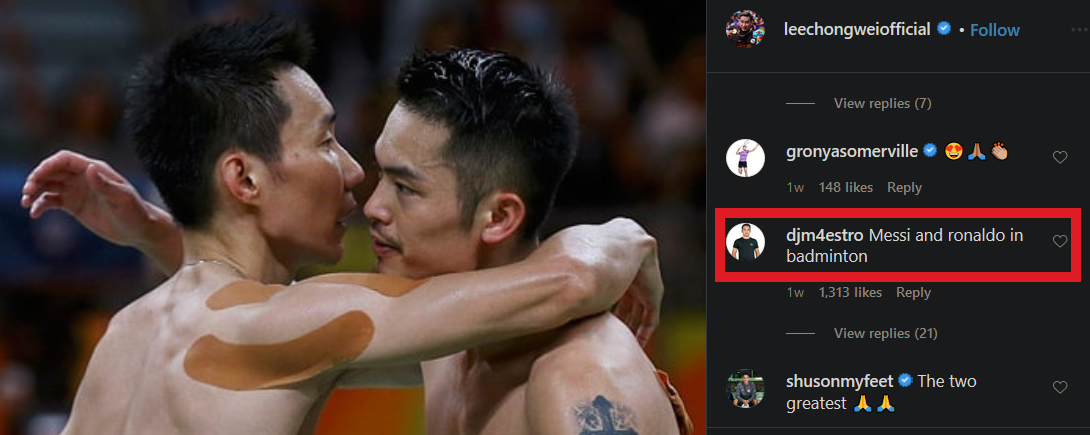 Lee Chong Wei Snap Messi Ronaldo Lin Dan