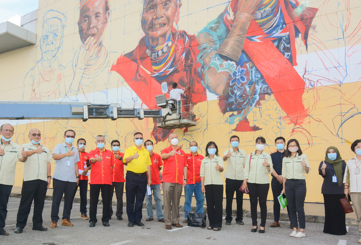 Mural The Last Ringed Women Sarawak Bidayuh