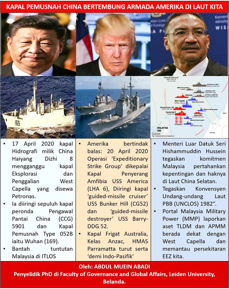 Breaking News Kapal Pemusnah China Bertembung Armada Amerika Di Laut Kita, Menteri Beri Amaran Keras
