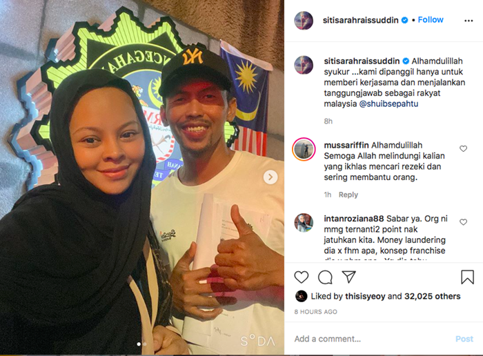 Keterangan Siti Sarah