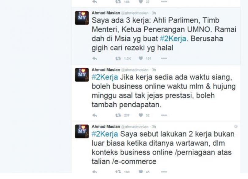 Ahmad Maslan 2 3 Kerja