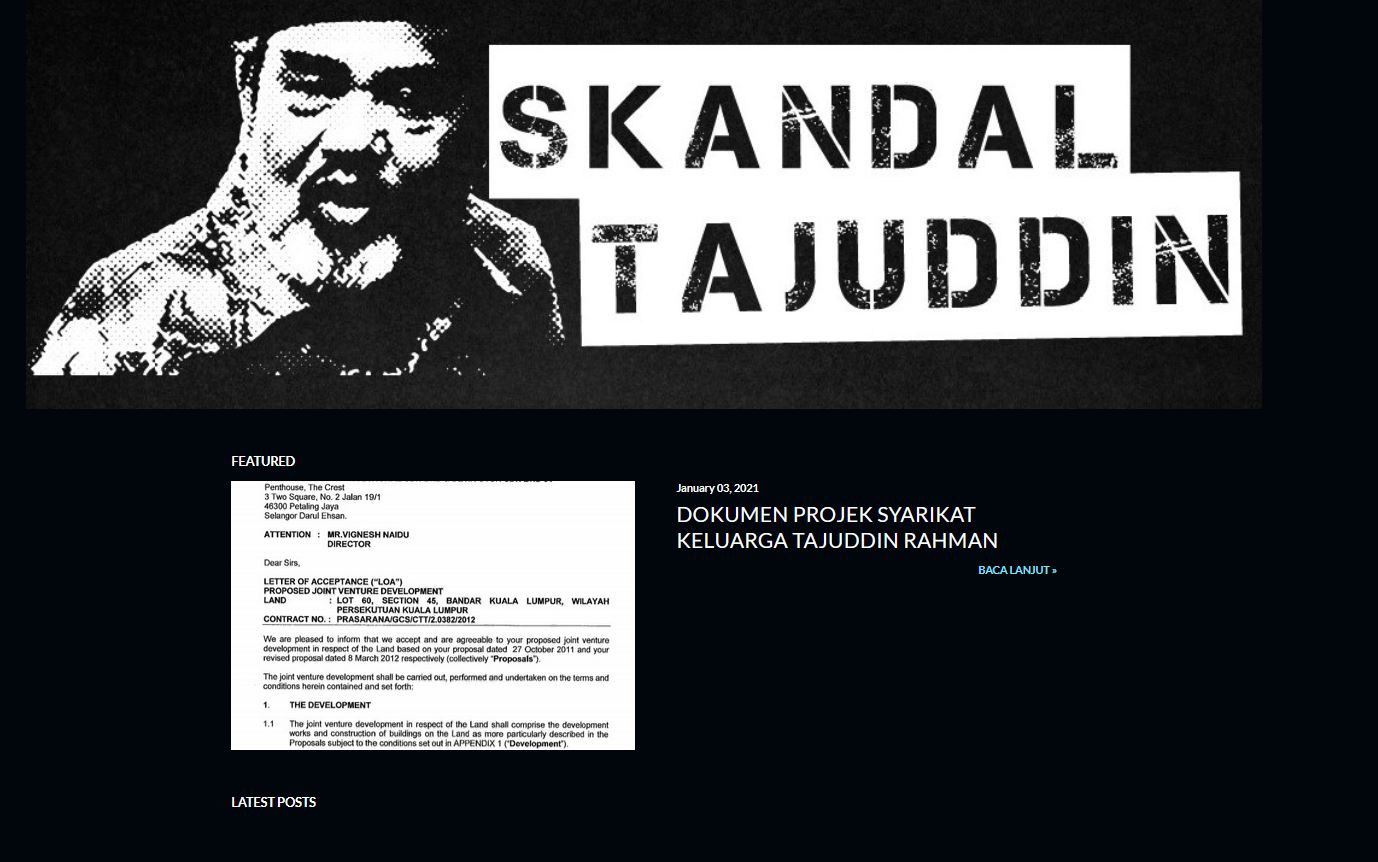 Dokumen Skandal Tajuddin