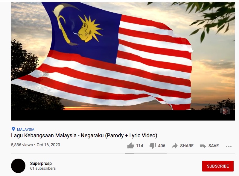 Malaysia Parodi Bendera Indonesia