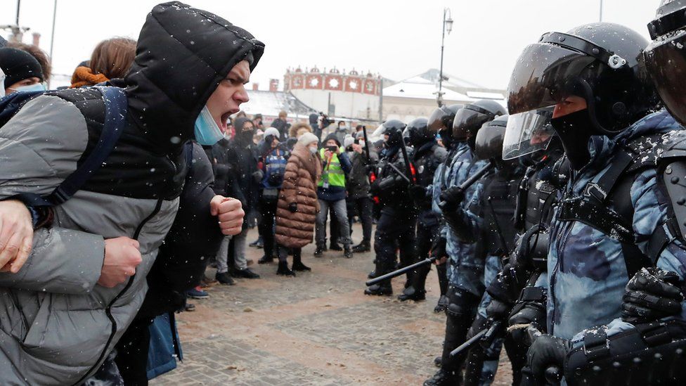 Polis Moscow Rusuhan Protes