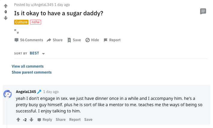 Reddit Sugarbaby