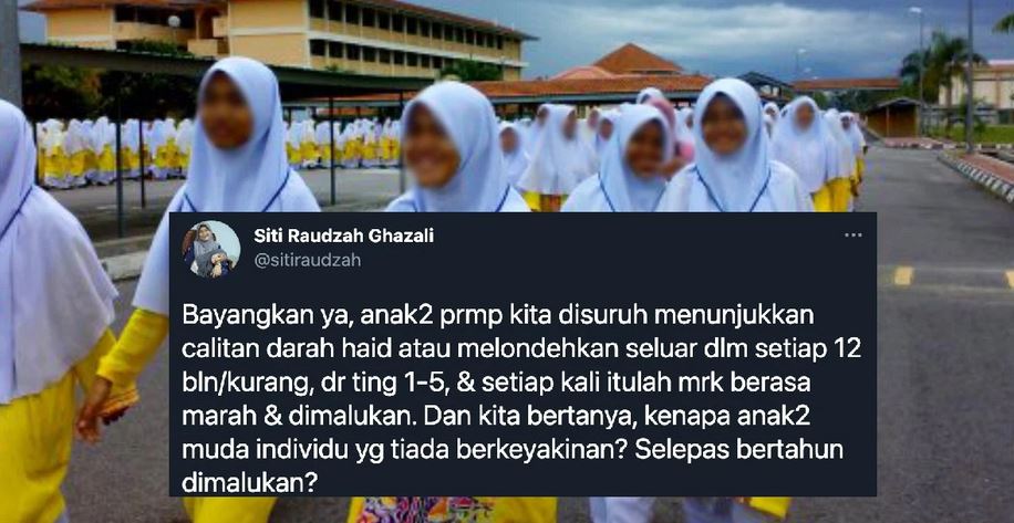 periksa kemaluan haid guru sekolah
