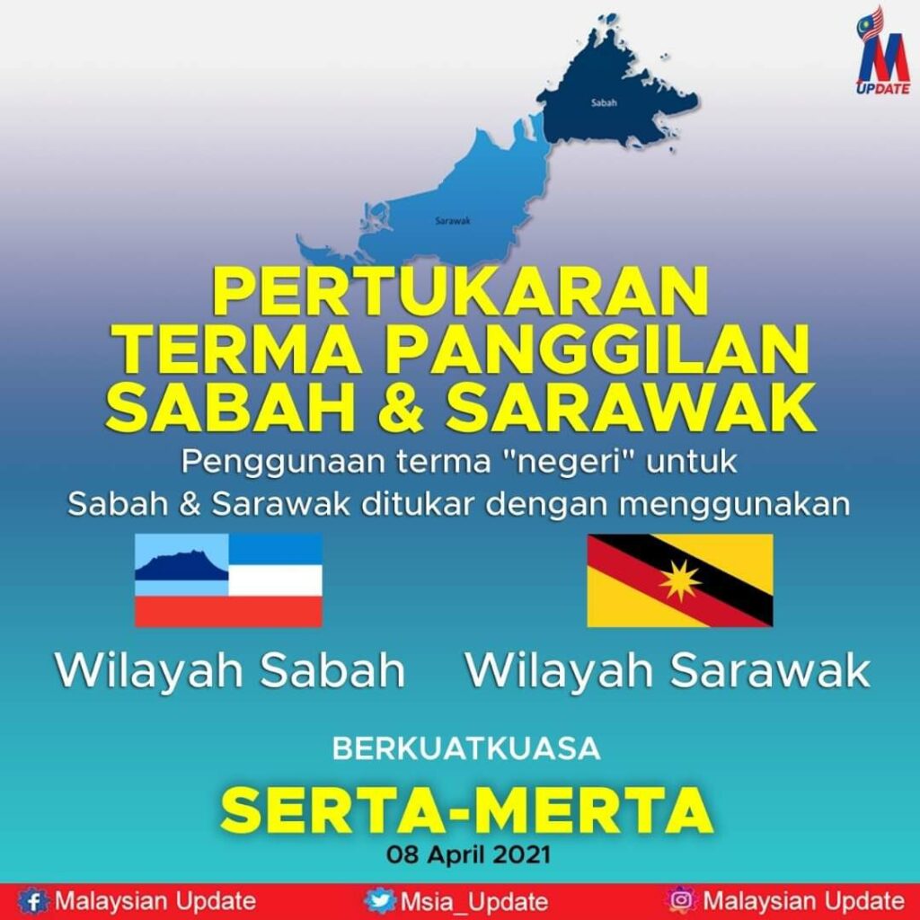 terma panggilan sabah sarawak