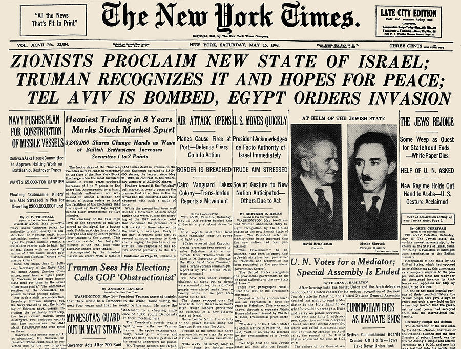 creation of israel 1948 granger