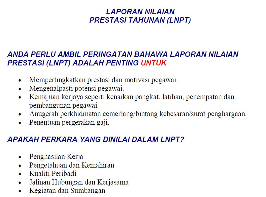 laporan nilaian tahunan kerajaan doktor