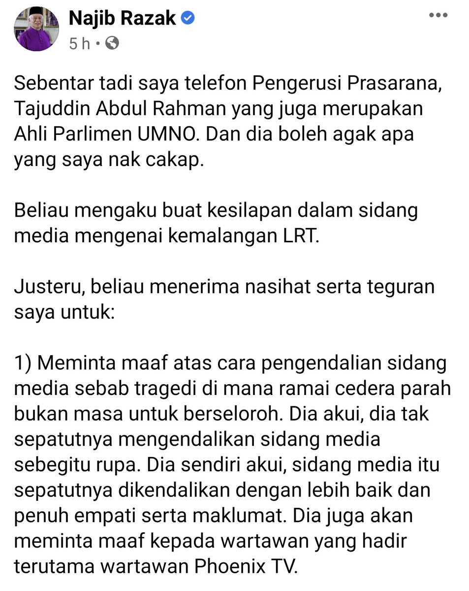 najib tajuddin maaf