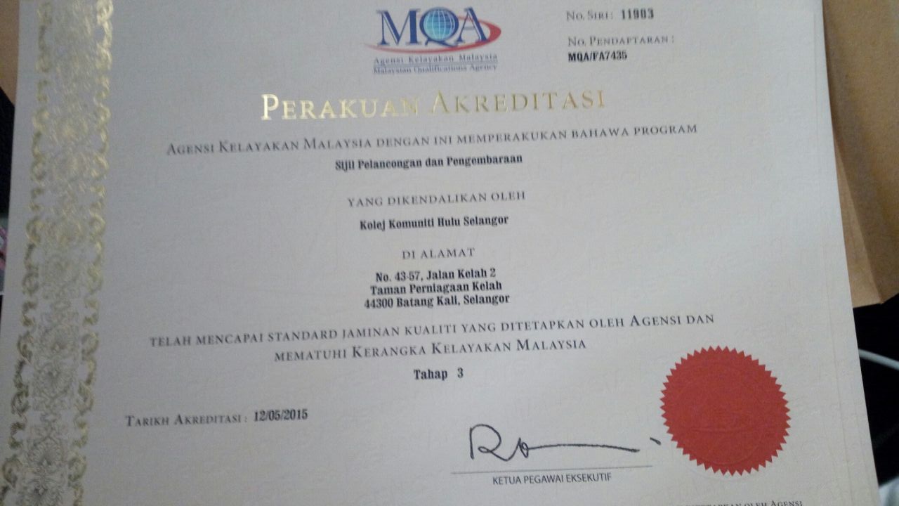 pengambilan perakuan akreditasi