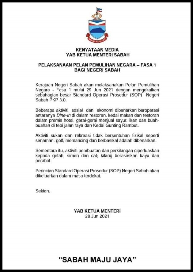 fasa 1 sabah keliru