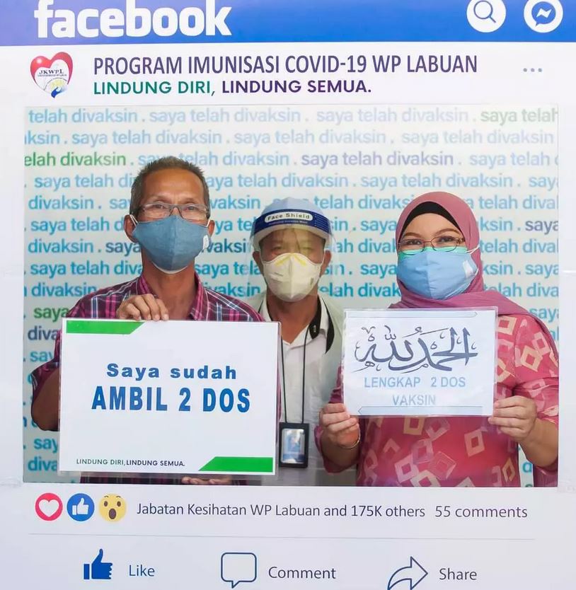 labuan 2 dos vaksin