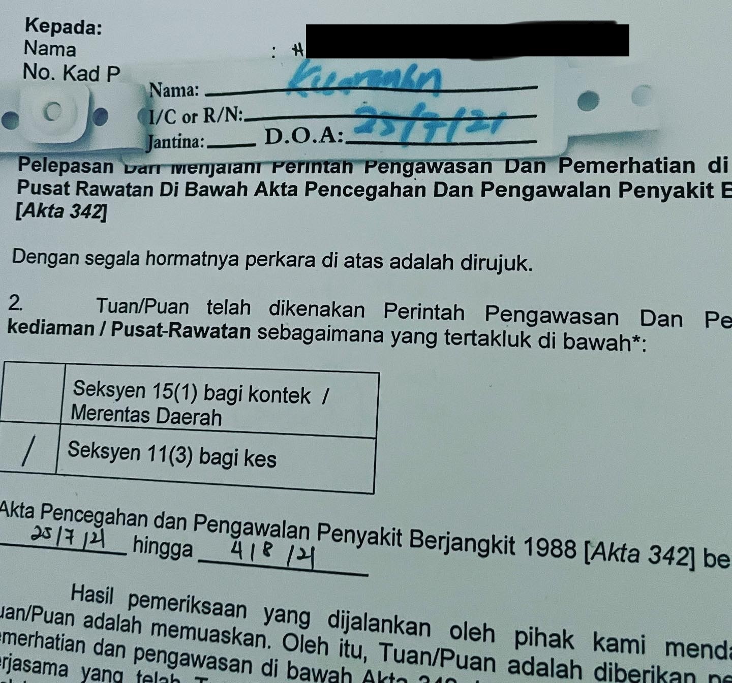 surat pelepasan kuarantin1