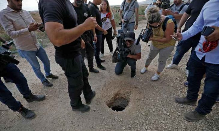 lubang gali korek palestin israel gilboa prison