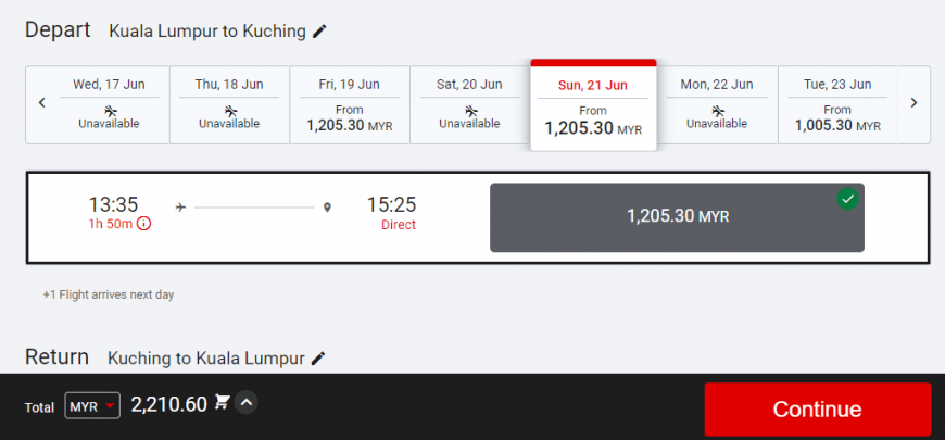 airasia tiket harga mahal sarawak