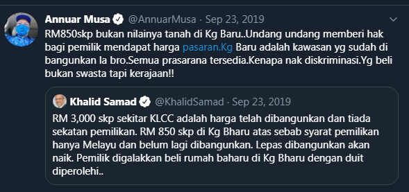 annuar khalid kg baru harga tanah