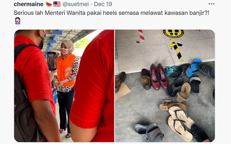 rina harun heels banjir