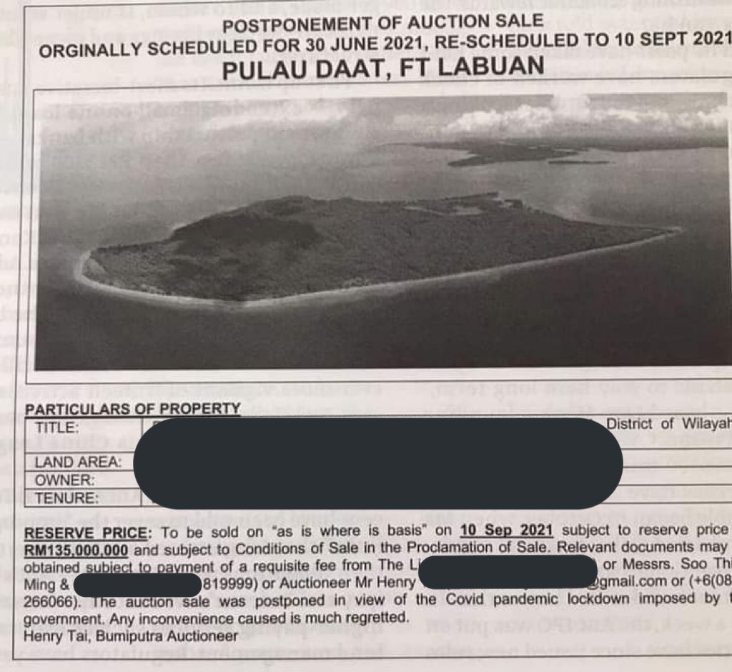 jual pulau daat labuan