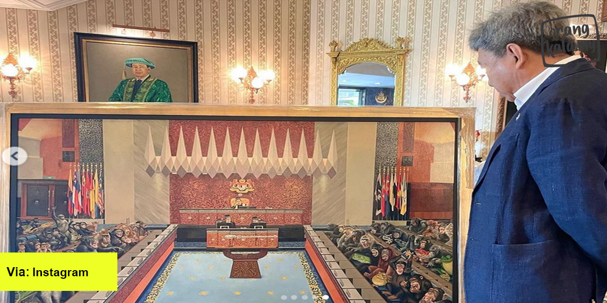 Lukisan Dewan Rakyat penuh katak dan monyet tarik minat Sultan Selangor, ini rupanya inspirasi lukisan tersebut