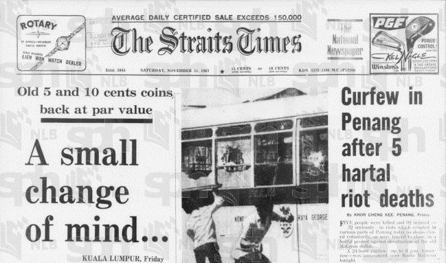 hartal penang nov 1967